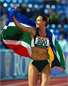 Hestrie Cloete winner of the women's high jump